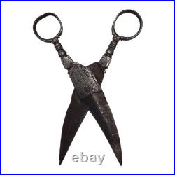 Victorian Era or Earlier Antique Steel Engraved Scissors