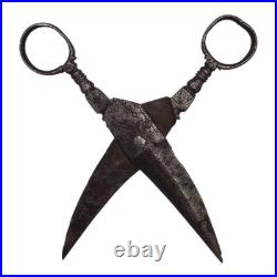 Victorian Era or Earlier Antique Steel Engraved Scissors