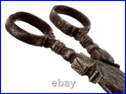Victorian Era or Earlier Antique Steel Engraved Scissors