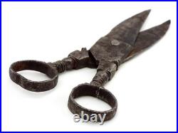Victorian Era or Earlier Antique Steel Engraved Scissors
