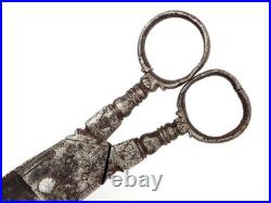 Victorian Era or Earlier Antique Steel Engraved Scissors