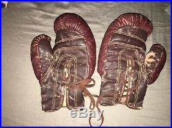 Vintage 1920s Yale boxing gloves. Antique. Memorabilia. Rare. Authentic