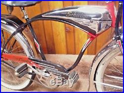 Vintage 1953 SCHWINN BLACK PHANTOM Bicycle -Antique Baloon Tire Bike 26
