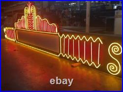Vintage 1980's HUGE 16 Ft. THEATER MARQUEE Neon Sign Antique movie memorabilia