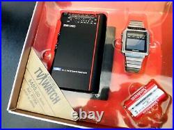 Vintage 1982 Antique Old Seiko T001 James Bond Wrist Watch Television Screen