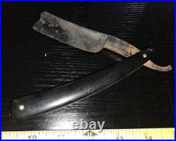 Vintage Antique 1 Wide Unmarked Straight Razor Barber Notch