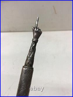 Vintage/Antique 12 Silver Metal Torah Finger Yad Pointer