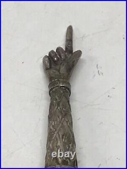 Vintage/Antique 12 Silver Metal Torah Finger Yad Pointer