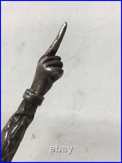 Vintage/Antique 12 Silver Metal Torah Finger Yad Pointer