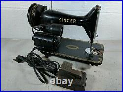 Vintage Antique 1955 Singer 99K Sewing Machine with Light Pedal Buttonholer MORE
