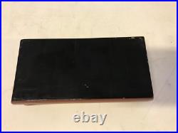 Vintage Antique Asian Red Lacquered Rectangle Box with Flowers Decoration