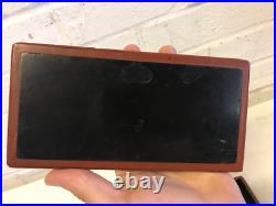 Vintage Antique Asian Red Lacquered Rectangle Box with Flowers Decoration