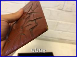 Vintage Antique Asian Red Lacquered Rectangle Box with Flowers Decoration