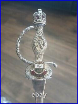 Vintage Antique England Winsor Castle Sword Letter Opener Decor