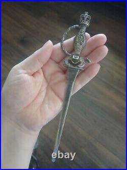 Vintage Antique England Winsor Castle Sword Letter Opener Decor