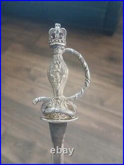 Vintage Antique England Winsor Castle Sword Letter Opener Decor