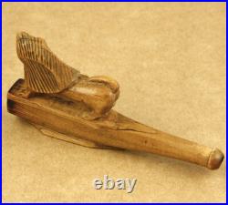 Vintage/Antique Handmade Hand Carved Lion Wooden Cigarette Holder