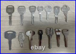 Vintage Antique Keys 14pcs USA Japan Retro Collectible Keyring Supplies