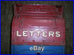Vintage Antique Original U. S. Postal Service Mailbox Letter Drop Cast Iron Box