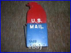 Vintage Antique Original U. S. Postal Service Mailbox Letter Drop Cast Iron Box