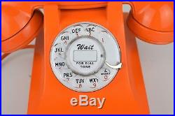 Vintage Antique Post War Western Electric 302 Telephone Orange -Fully Working