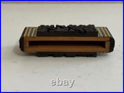 Vintage Antique Southeast Asian Carved Wood Card Holder with Animal & Bird Dec