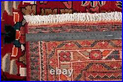 Vintage Area Rug 3x6 Red Floral Collectible Fine Wool Carpet 6' x 3' 6