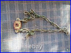 Vintage Bicycle Lock Antique Made in Germany With Lettering 1245 painted Red