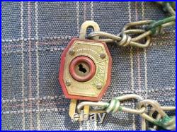 Vintage Bicycle Lock Antique Made in Germany With Lettering 1245 painted Red