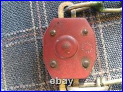 Vintage Bicycle Lock Antique Made in Germany With Lettering 1245 painted Red
