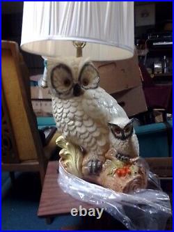 Vintage Ceramic Owl Lamp