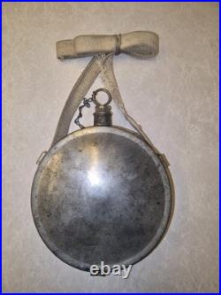 Vintage Civil War M1858 Canteen Antique Original Smooth Side 1800s Cork & Sling