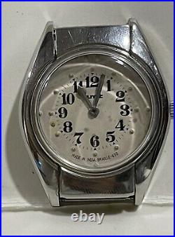 Vintage Collectible Rare Original Dial Hmt Hand Winding Steel Wrist Watch