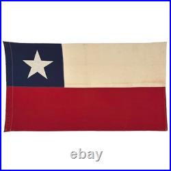Vintage Cotton Sewn Chile Flag Old Cloth Antique Distress Textile Art Chilean