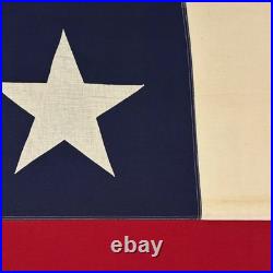 Vintage Cotton Sewn Chile Flag Old Cloth Antique Distress Textile Art Chilean