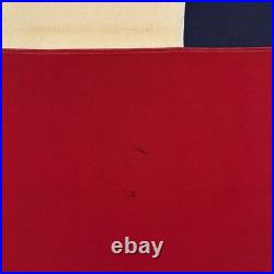 Vintage Cotton Sewn Chile Flag Old Cloth Antique Distress Textile Art Chilean