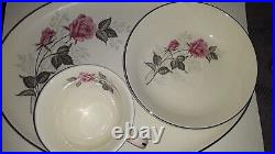 Vintage Fine China Rose Pattern Full Tea Cup, Saucer and Sugar Bowl