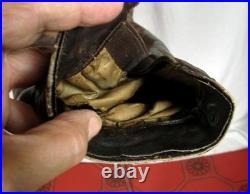 Vintage German Air Force Lw Wl Luftwaffe Leather Flight Jacket Prym Button