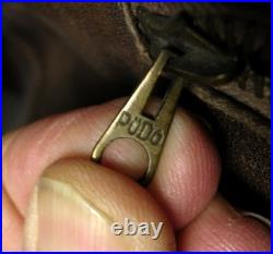 Vintage German Air Force Lw Wl Luftwaffe Leather Flight Jacket Prym Button