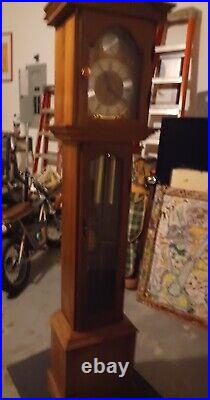 Vintage Grandfather Clock Emperor Model 120 Series Light Afe Wear Nice Cond Org