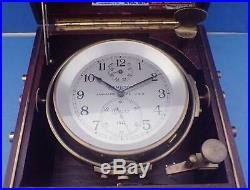 Vintage Hamilton Model 21 Marine Chronometer Full Set U. S. Maritime Commission
