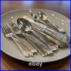 Vintage Santa Fe Railroad Flatware Service for 4 (24 pcs) Antique Silverware