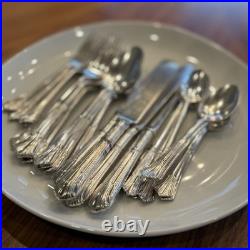 Vintage Santa Fe Railroad Flatware Service for 4 (24 pcs) Antique Silverware