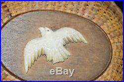 Vintage Sherwin Boyer Nantucket Basket Purse Seagull Motif As-Is