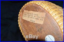 Vintage Sherwin Boyer Nantucket Basket Purse Seagull Motif As-Is