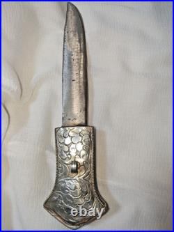 Vintage Tibetan Dagger Knife Ornate Sheath Turquoise Coral Style Collectible