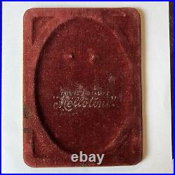 Vintage Velvet Tray/holder/coaster Photo On Back This Is A Genuine Mellotone