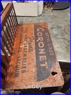 Vintage Wall Mount Metal Lined Coronet Sign