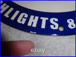 Vintage Winchester Rifle Gun Dealer & Target 11 3/4 Porcelain Metal Bullet Sign