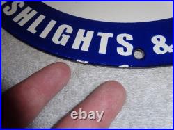 Vintage Winchester Rifle Gun Dealer & Target 11 3/4 Porcelain Metal Bullet Sign